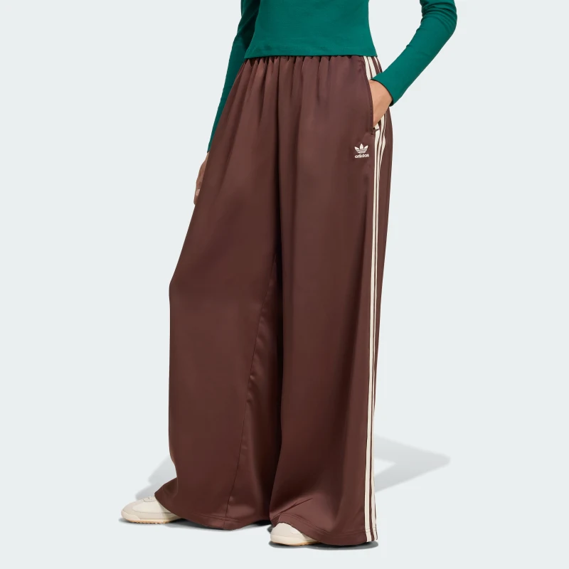 adidas — Adicolor Satin Wide Leg Track Pants