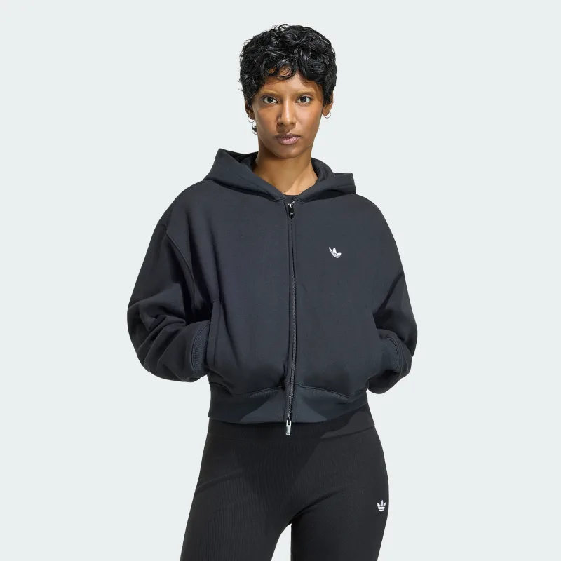 adidas — ESSENTIALS FLEECE CROPPED FZ HOODIE