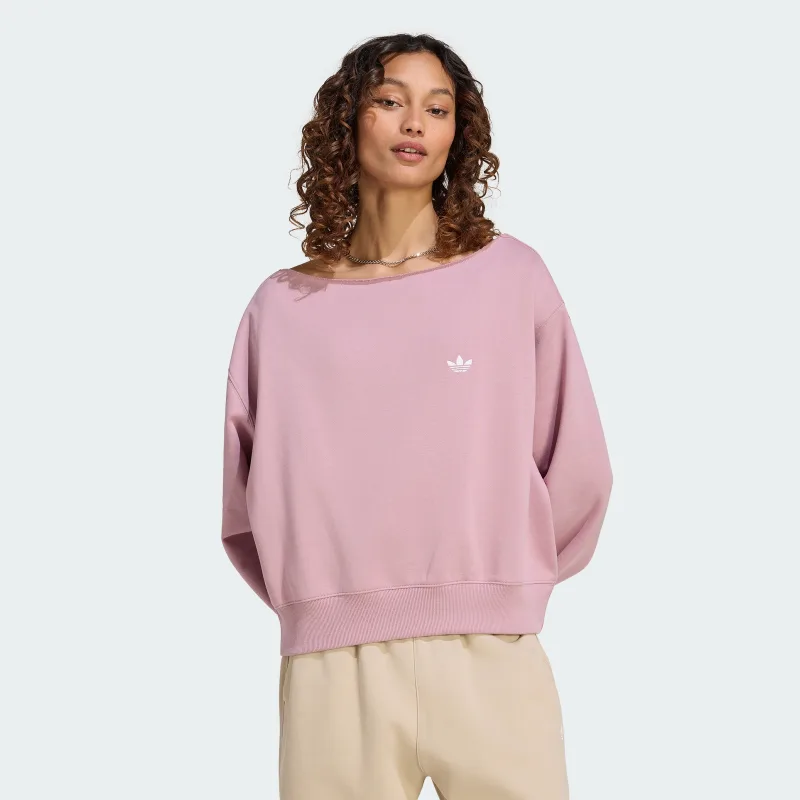 adidas — ESSENTIALS FLEECE BOATNECK SWEATSHIRT