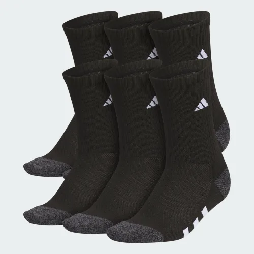 adidas — Athletic Cushioned 6-Pack Crew Socks Kids