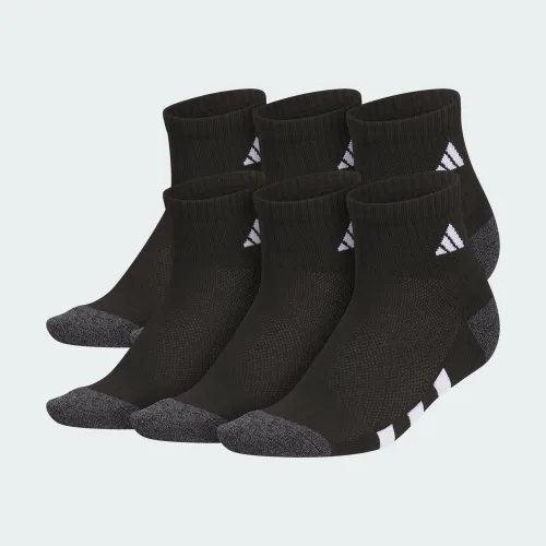 adidas — Athletic Cushioned 6-Pack Quarter Socks Kids