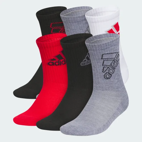 adidas — Cushioned Mixed 2.0 6-Pack Crew Socks Kids