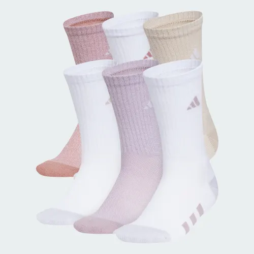 adidas — Athletic Cushioned 6-Pack Crew Socks Kids