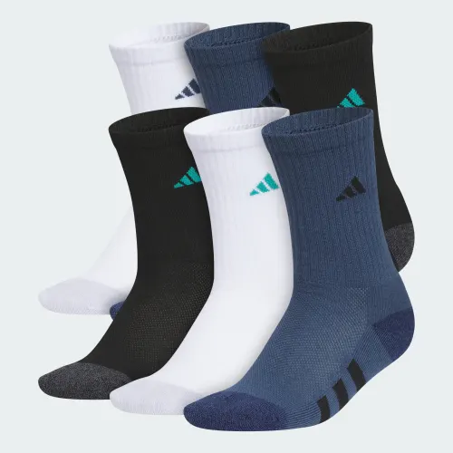 adidas — Athletic Cushioned 6-Pack Crew Socks Kids