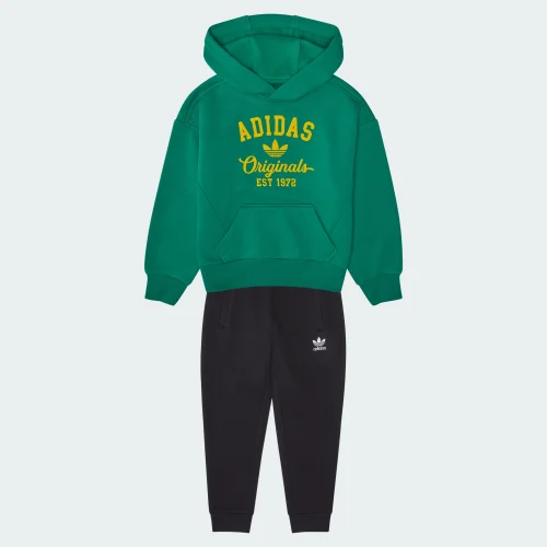 adidas — 2-Piece Long Sleeve Graphic Sweatshirt & Elastic Waistband Jogger Style Sweatpants Set