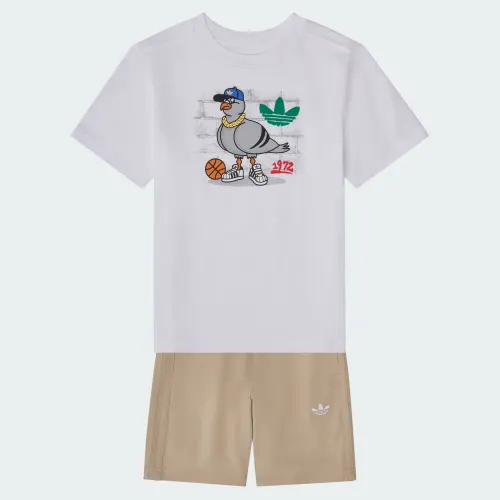 adidas — N 3S WOVEN SHORT TEE SET