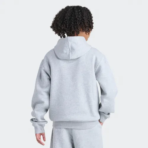 adidas — Long Sleeve Essential Heather Fleece Hooded Pullover
