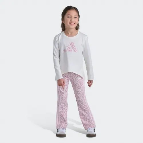 adidas — 2-Piece Long Sleeve Graphic Tee & Printed Legging Set