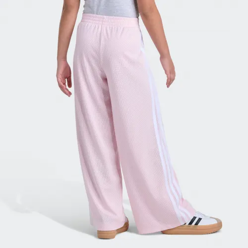 adidas — Elastic Waistband Front Pleat Wide Leg Pants