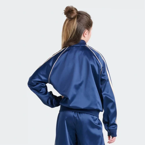 adidas — Originals Long Sleeve Full-Zipper Satin SST Jacket
