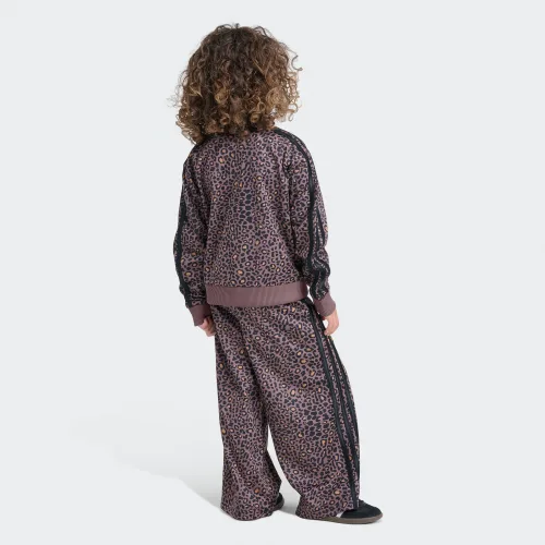 adidas — Originals 2-Piece Long Sleeve Printed Firebird Jacket & Printed Wide Leg Firebird Pant Set