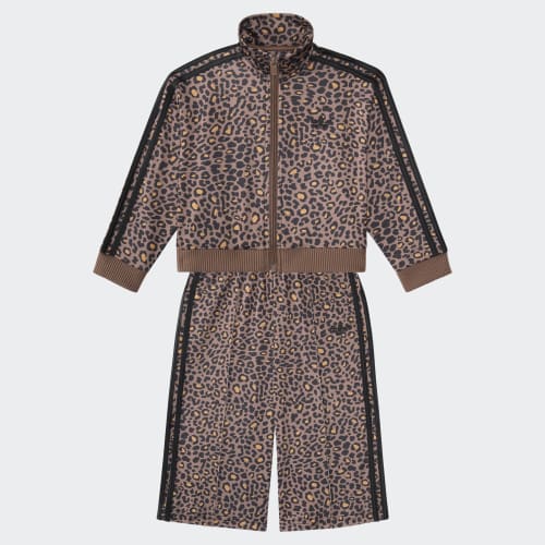 adidas — Originals 2-Piece Long Sleeve Printed Firebird Jacket & Printed Wide Leg Firebird Pant Set