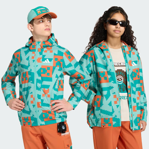 adidas — adidas Minecraft Terrex 2 Layer CLIMAPROOF Rain Jacket