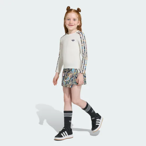 adidas — ADIDAS LIBERTY LONDON SLIM CROP 3-STRIPES LONG SLEEVE TOP/REGULAR WRAP SKORT SET