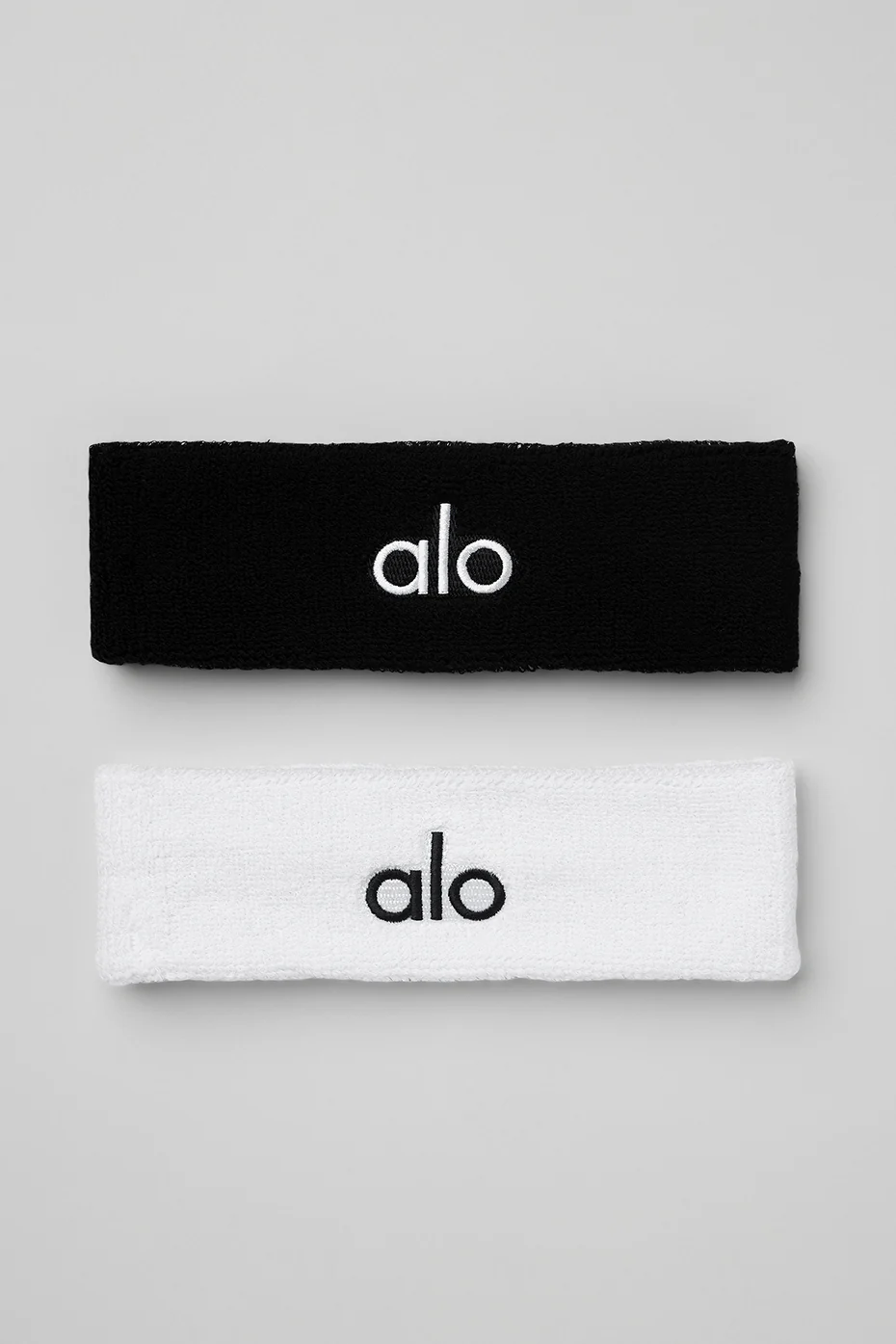Alo Yoga — Glow Sweatband (2-Pack) - Light Provence Blue/White