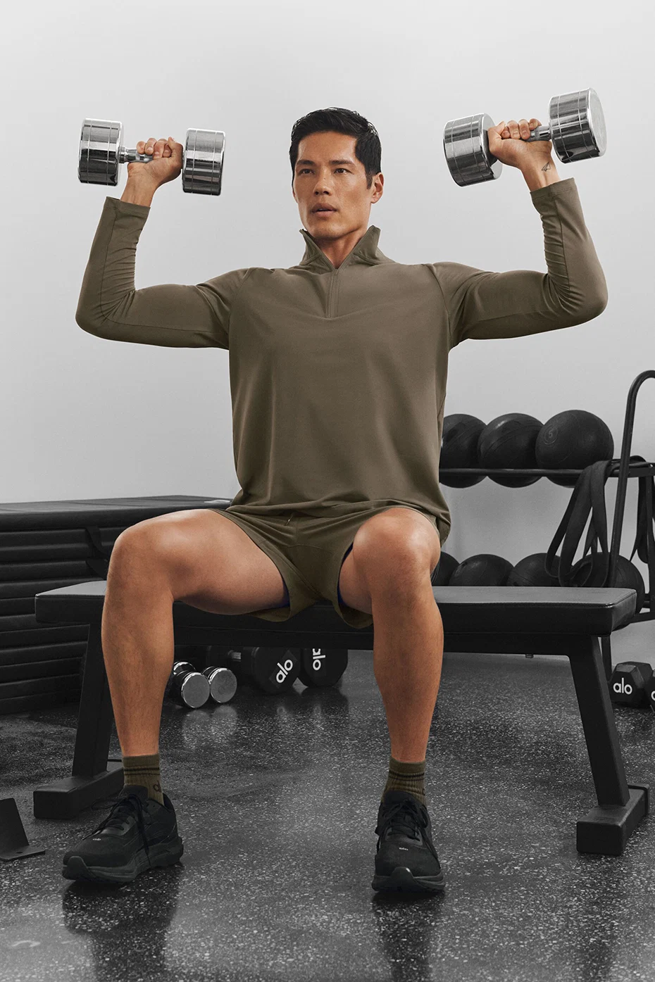 Alo Yoga — Conquer 1/4 Zip Reform Long Sleeve - Bone