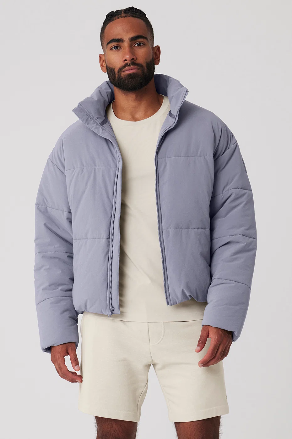 Alo Yoga — Stretch Woven Street Puffer - Fog