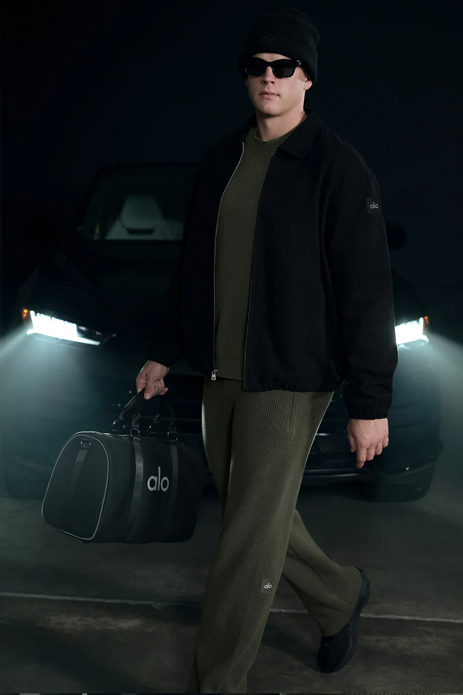 Alo Yoga — Domain Rib Knit Sweatpant - Black