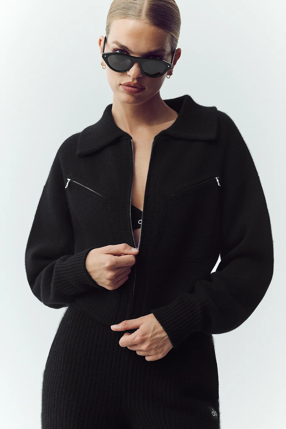 Alo Yoga — Cashmere Radiate Jacket - Oat Heather