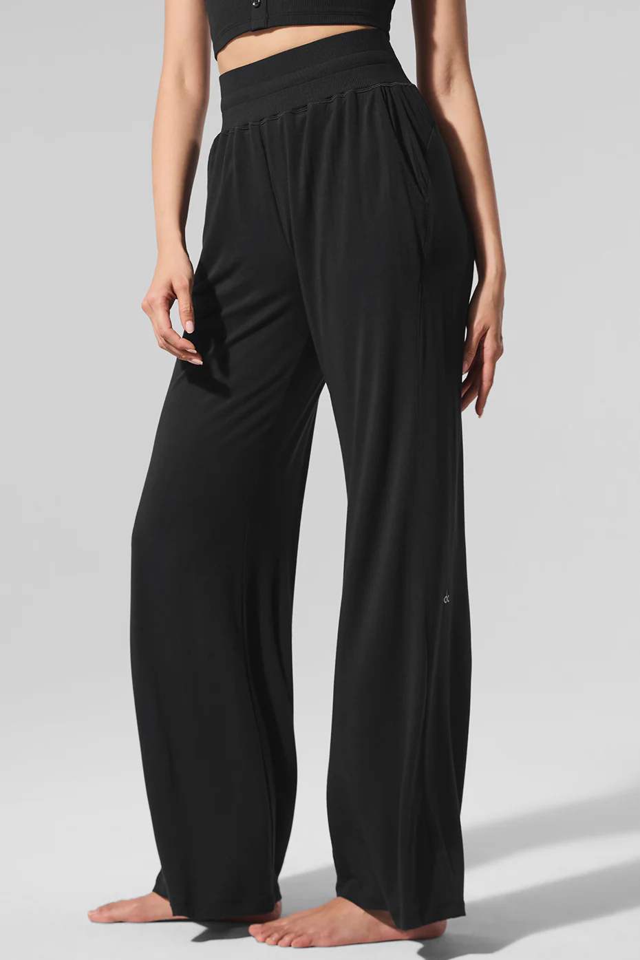 Alo Yoga — Semi-Sheer Delicate Lounge Flare Pant (Regular) - Sun Kissed Brown