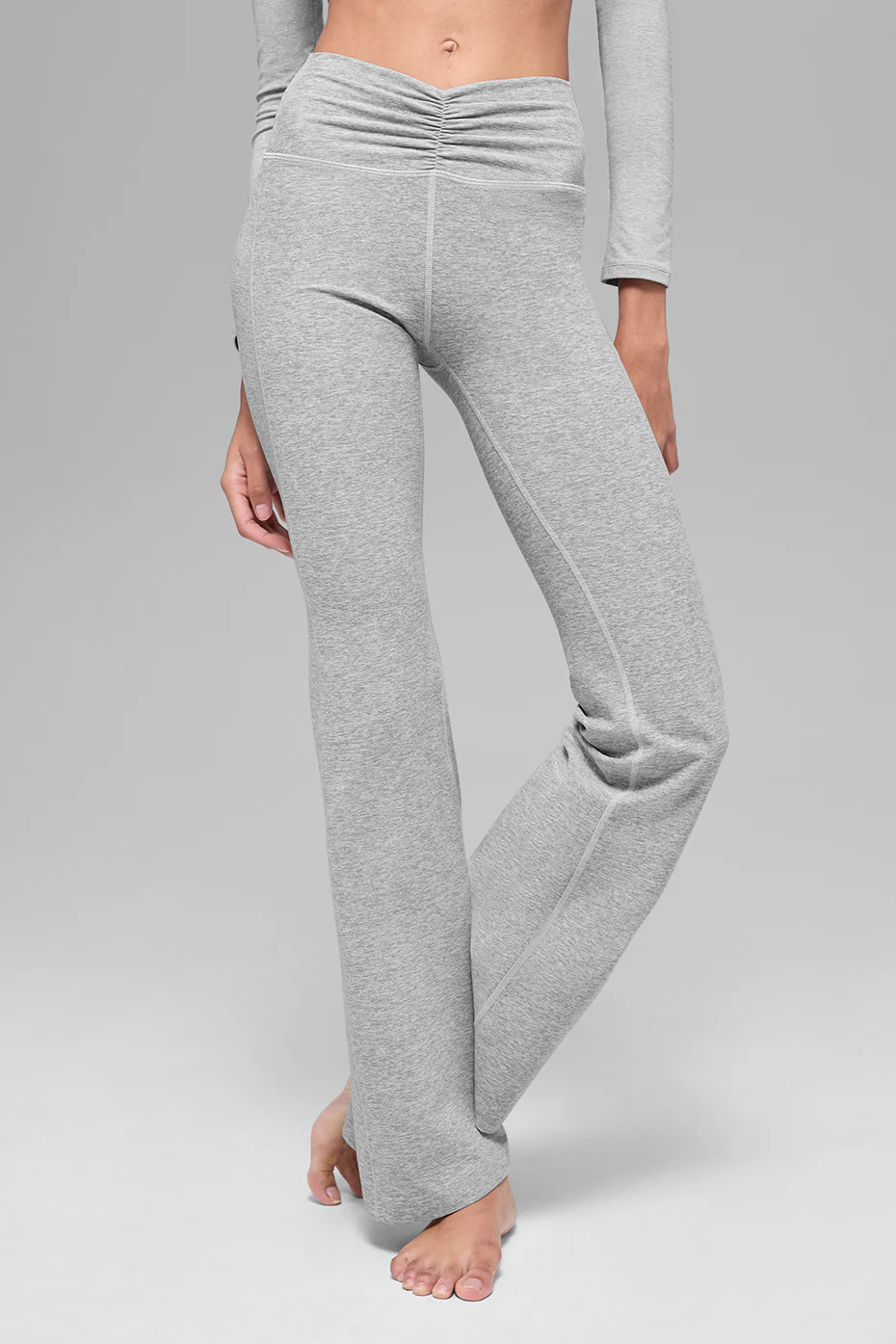 Alo Yoga — Alosoft Intuition High-Waist Bootcut - Athletic Heather Grey