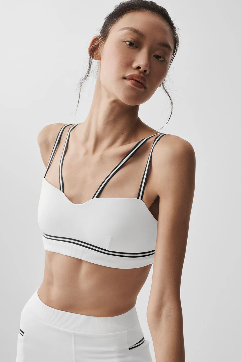 Alo Yoga — Airbrush Fast Track Bra - Vintage Pink/White