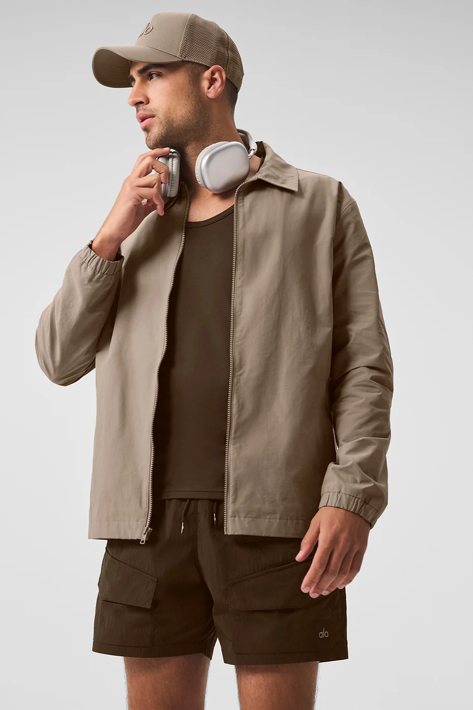 Alo Yoga — Torrent Overshirt - Gravel