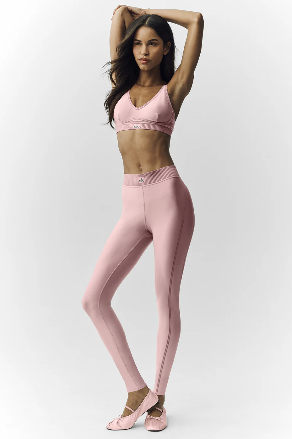 Alo Yoga — Airlift Line Up Mirage 7/8 Legging - Pink Champagne