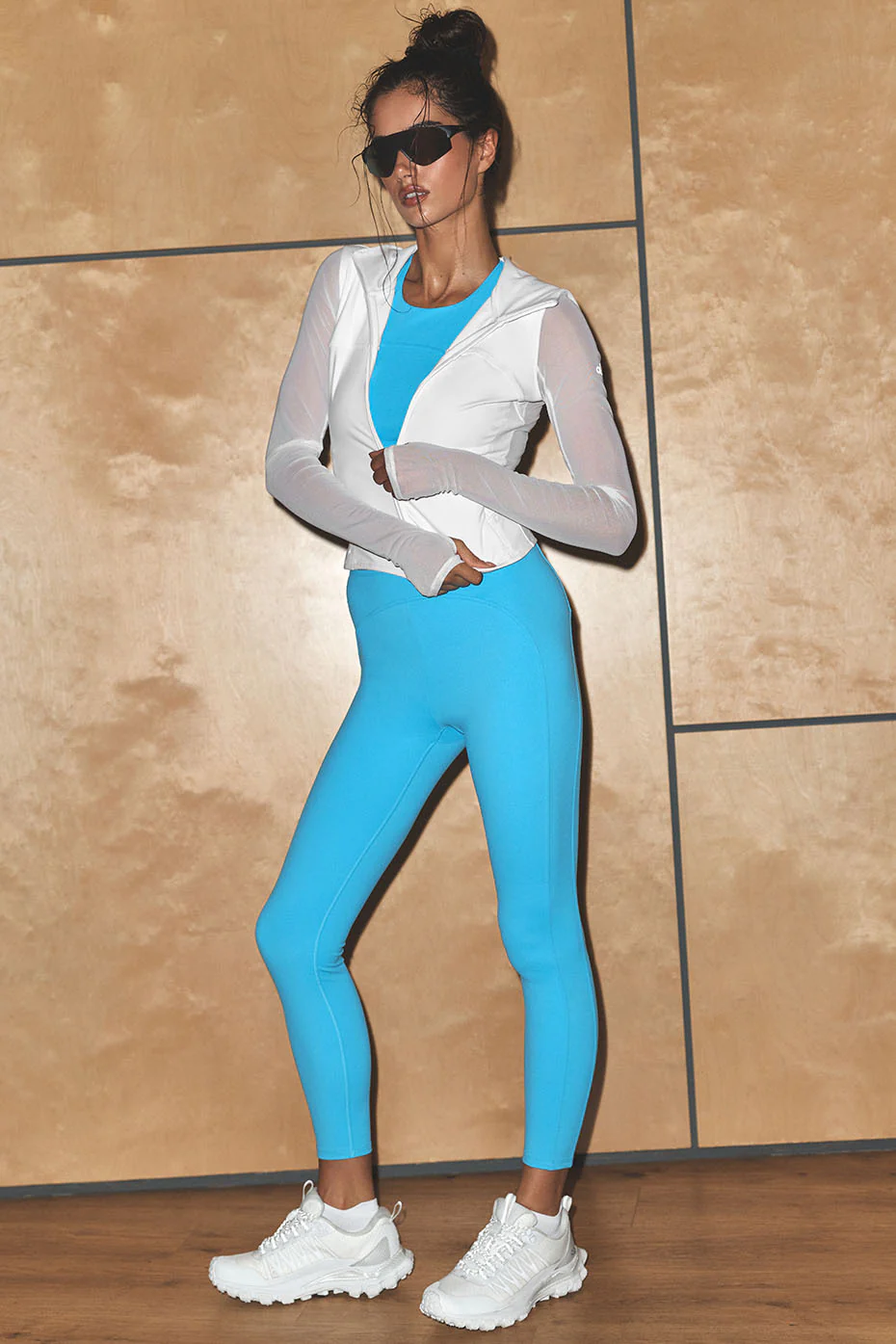 Alo Yoga — ALO Softsculpt High-Waist 7/8 Superset Legging - Azure Blue