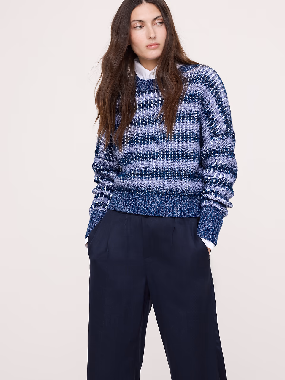 Banana Republic — CHUNKY COTTON CREW-NECK SWEATER