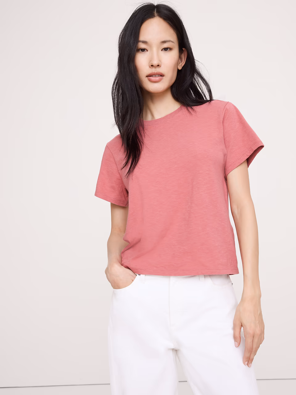 Banana Republic — COTTON SLUB CREW-NECK T-SHIRT