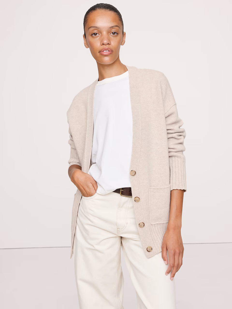 Banana Republic — Boyfriend Cashmere Cardigan