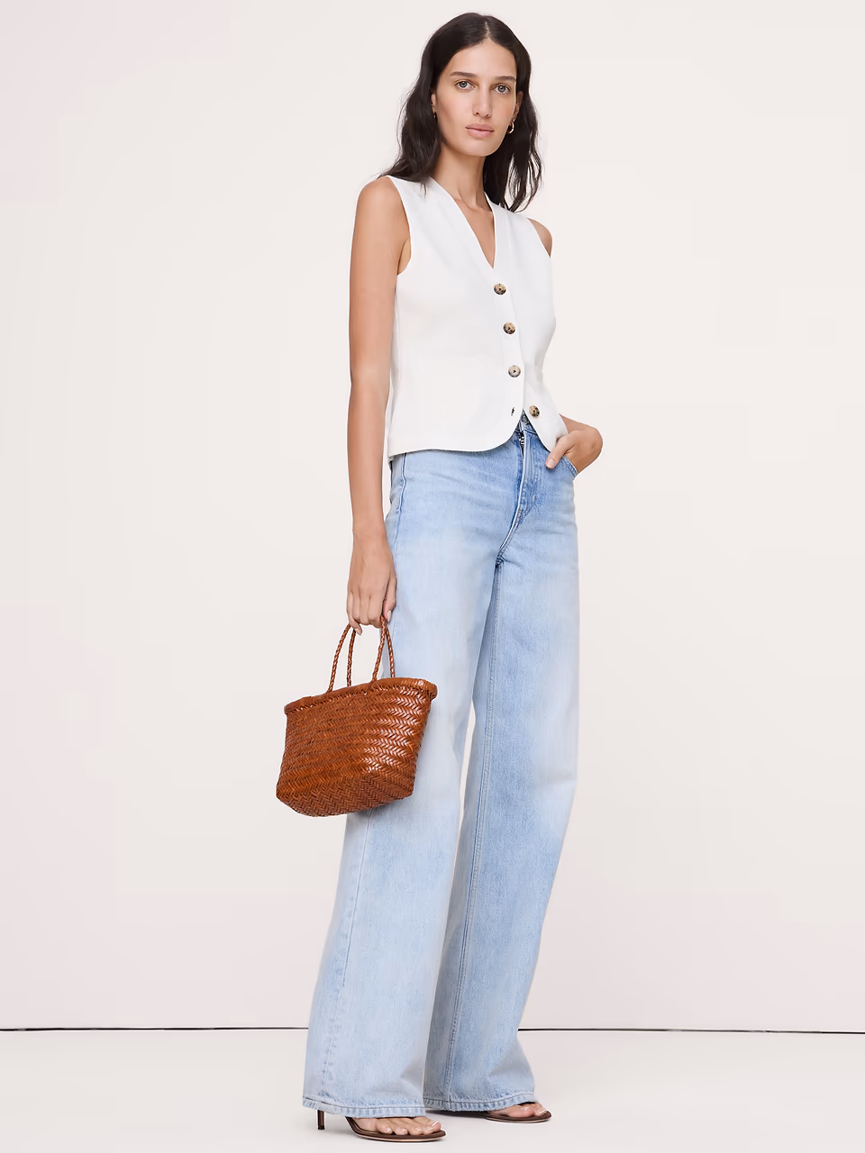 Banana Republic — Larkspur Cotton-Silk Sweater Vest