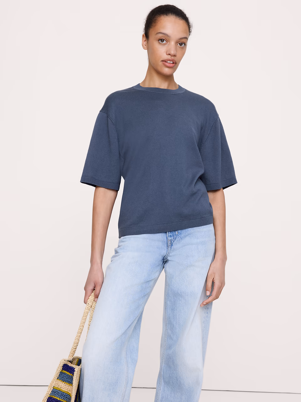 Banana Republic — Larkspur Cotton-Silk Sweater Tee
