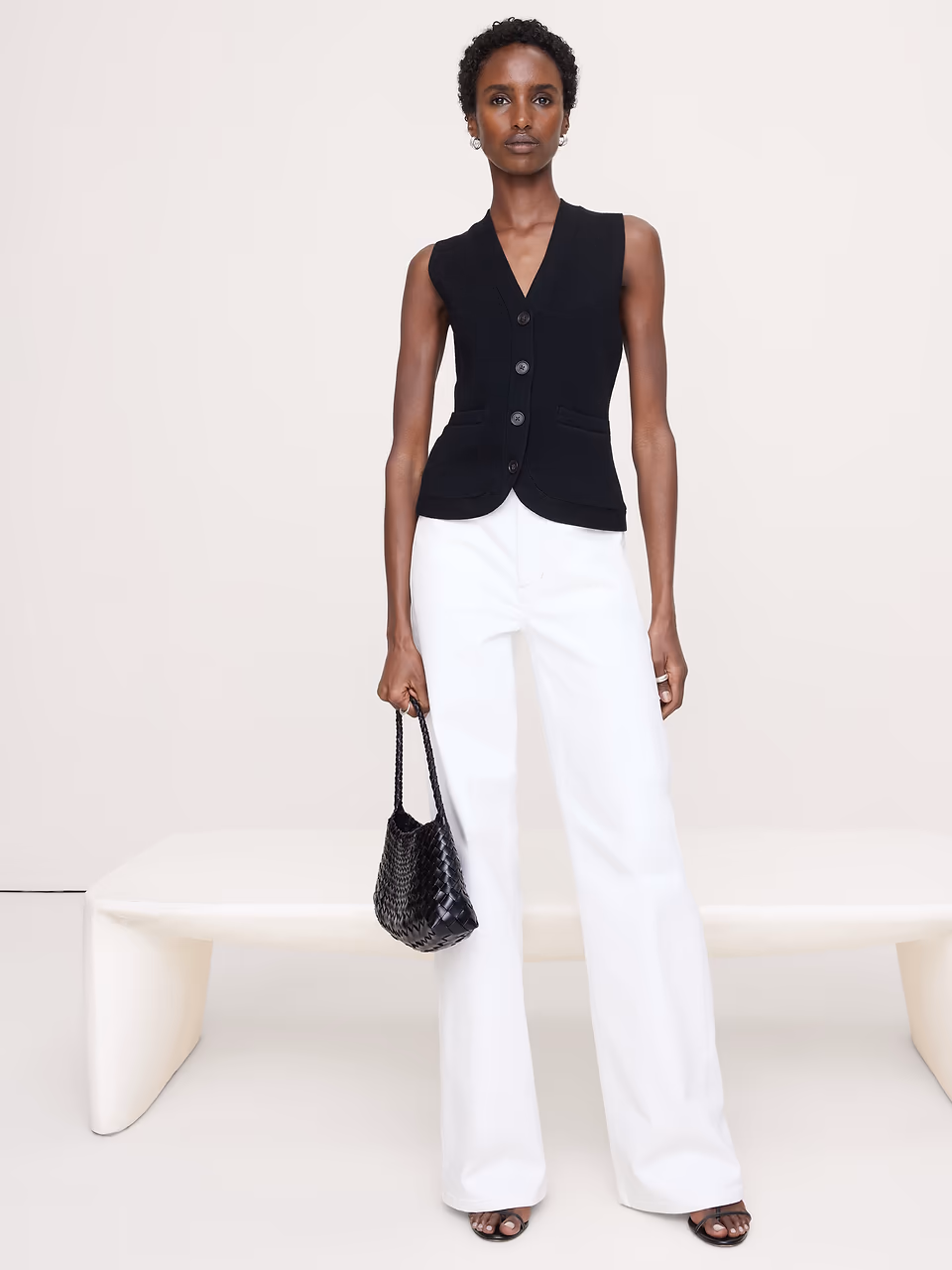 Banana Republic — Larkspur Cotton-Silk Sweater Vest