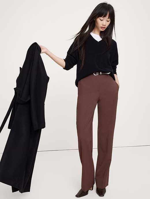 Banana Republic — Ultra High-Rise Modern Straight Italian Lightweight Wool Pant