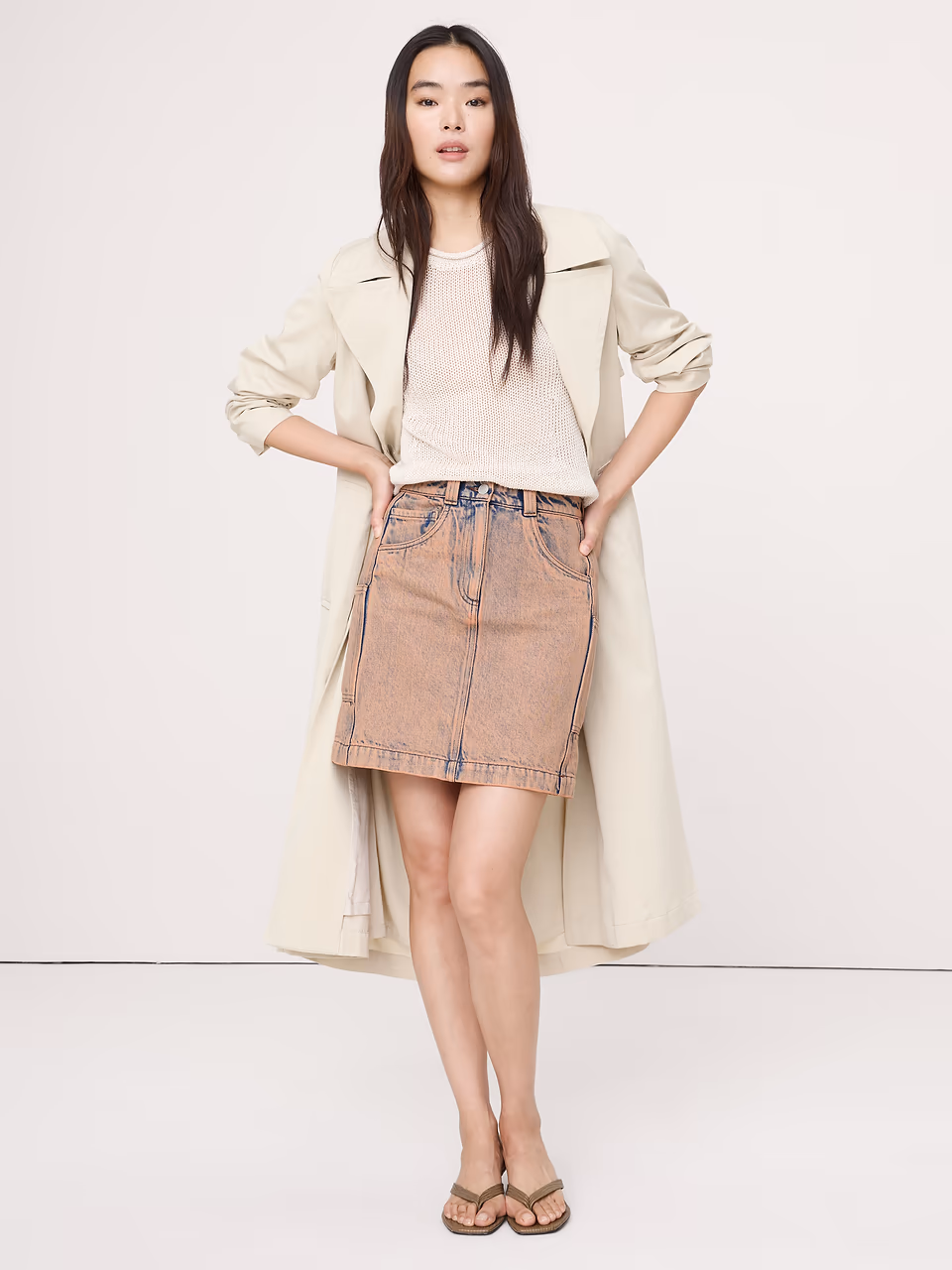 Banana Republic — Paneled Denim Mini Skirt