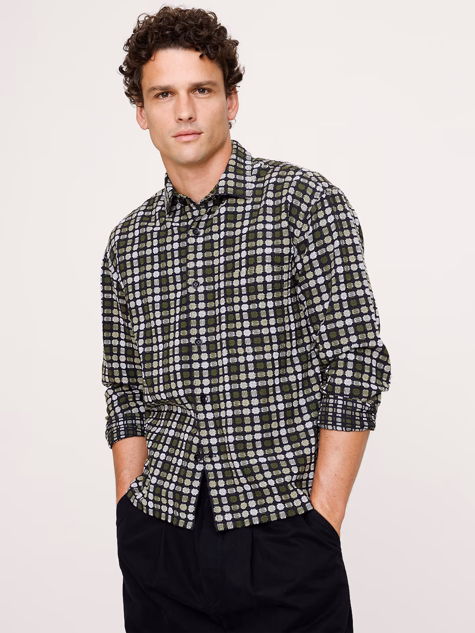 Banana Republic — Relaxed-Fit Jacquard Shirt