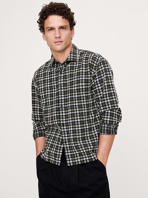 Banana Republic — Relaxed-Fit Jacquard Shirt