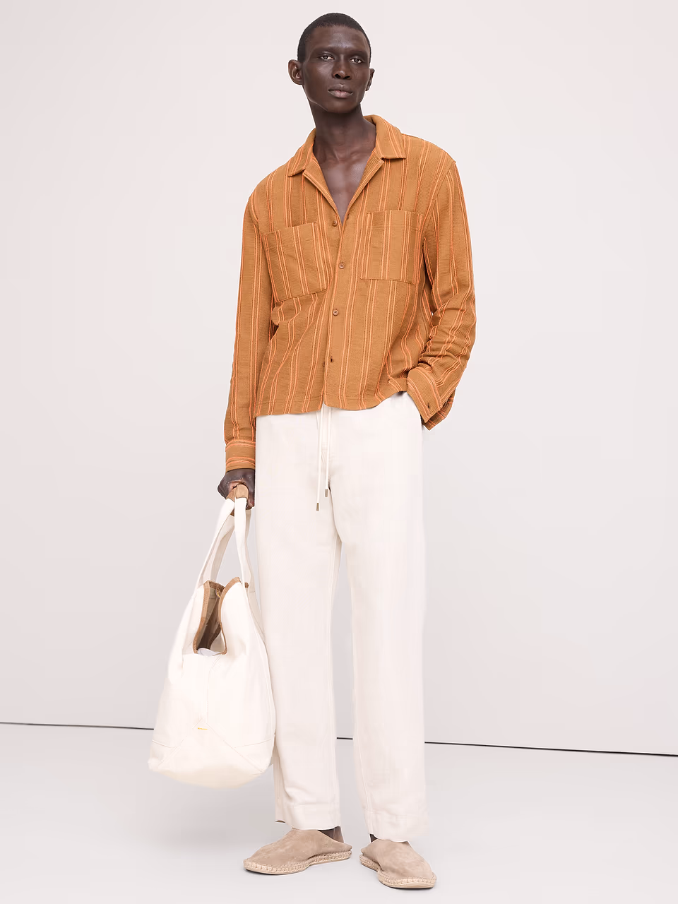 Banana Republic — Striped Knit Resort Shirt