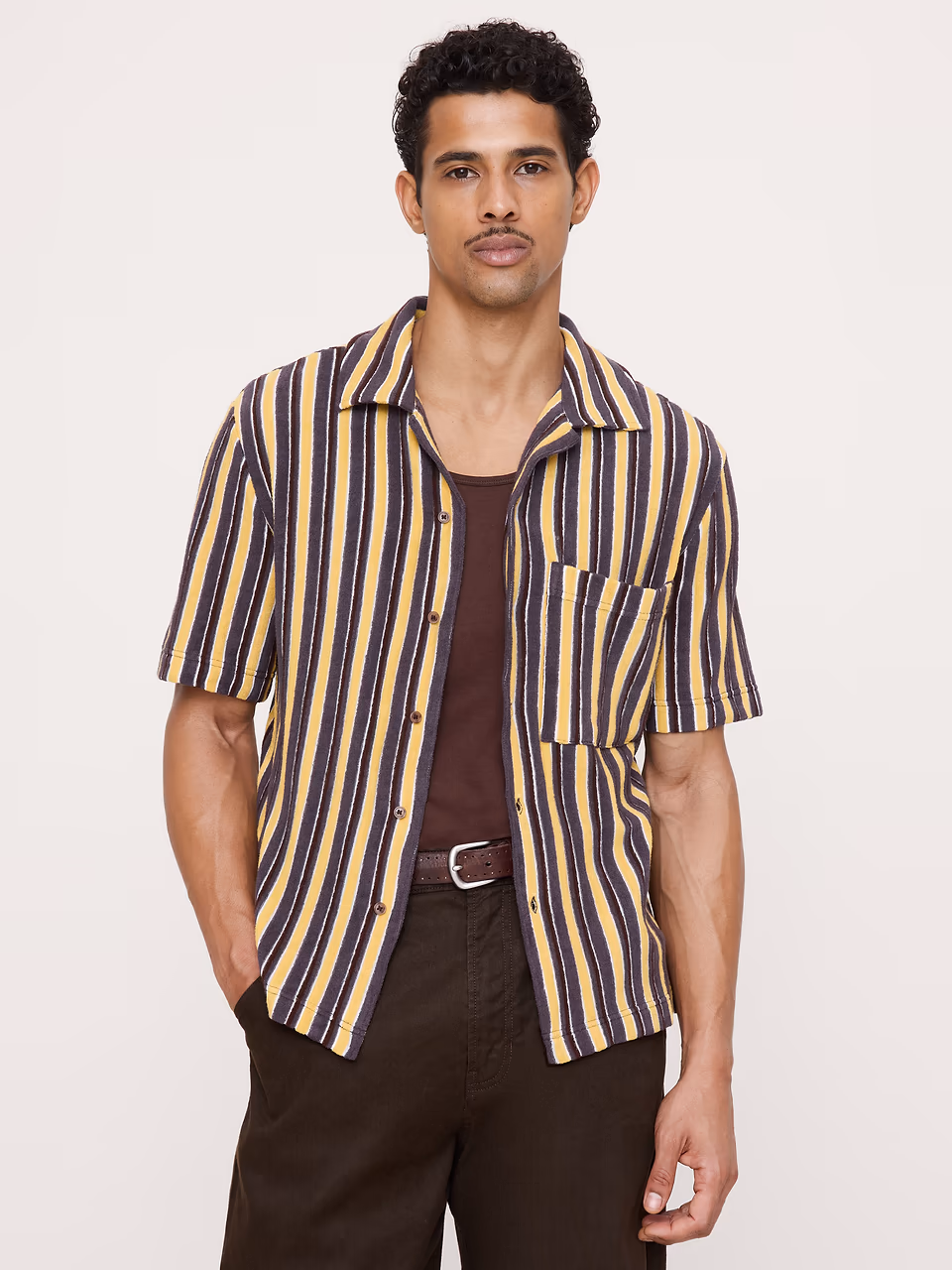 Banana Republic — Stripe Terry Resort Shirt