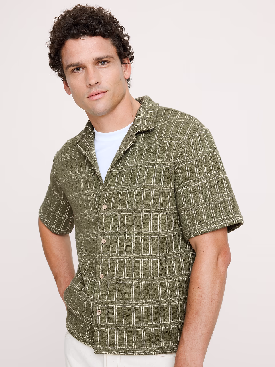 Banana Republic — Relaxed-Fit Jacquard Resort Shirt