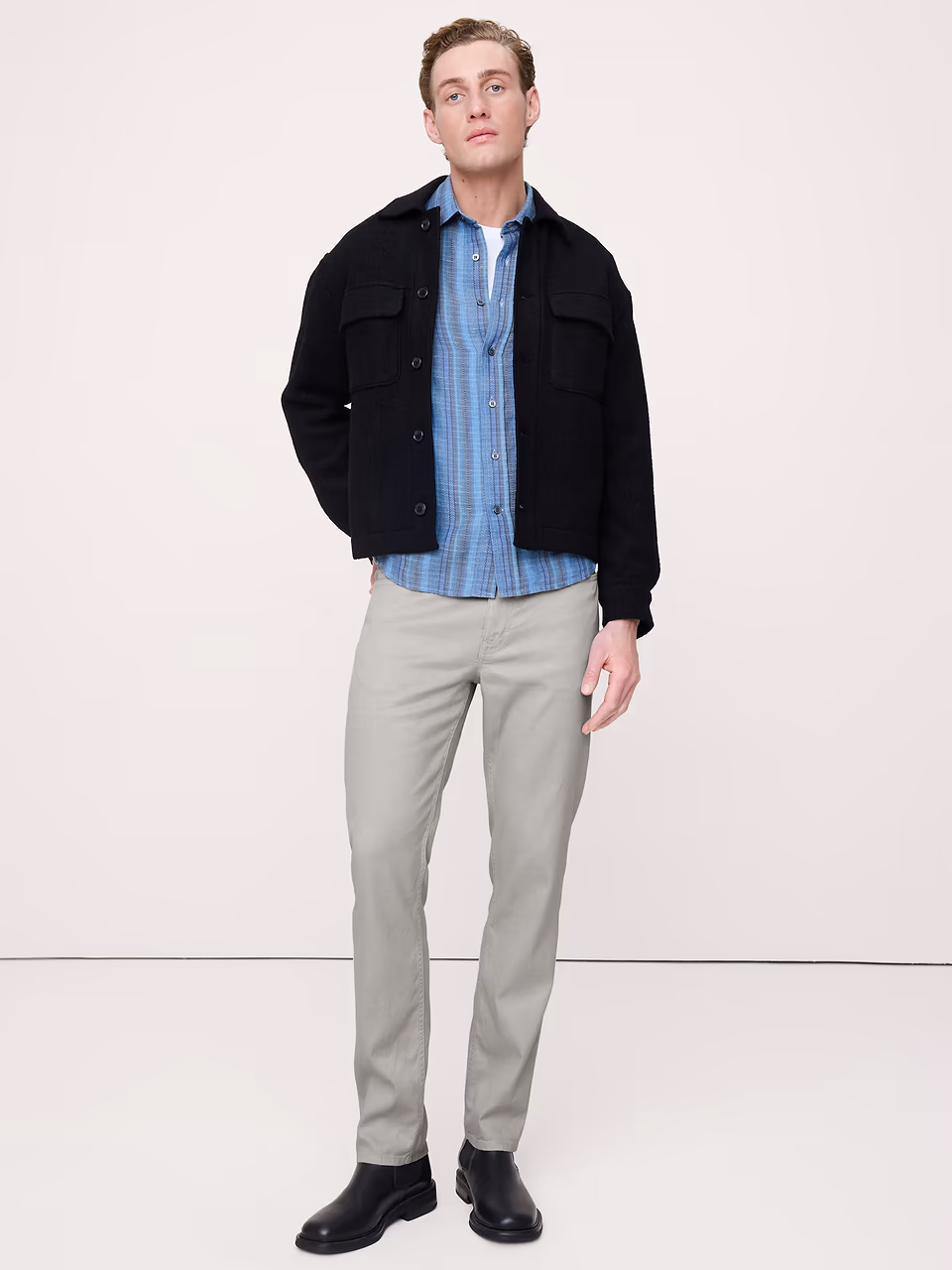Banana Republic — Slim Linen-Cotton Traveler Pant