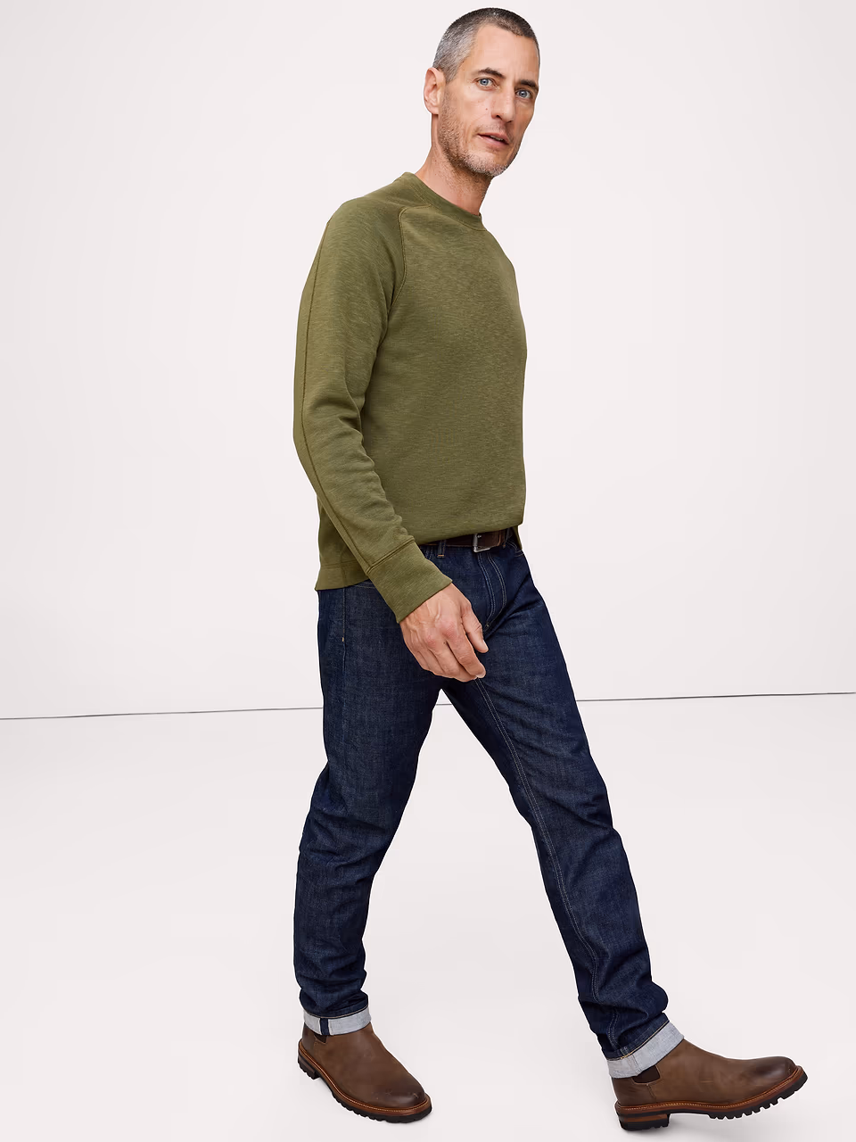 Banana Republic — Slub Double-Knit Crew-Neck T-Shirt