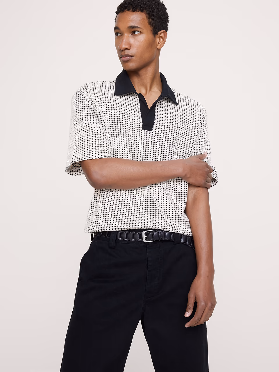 Banana Republic — Relaxed-Fit Waffle-Knit Polo