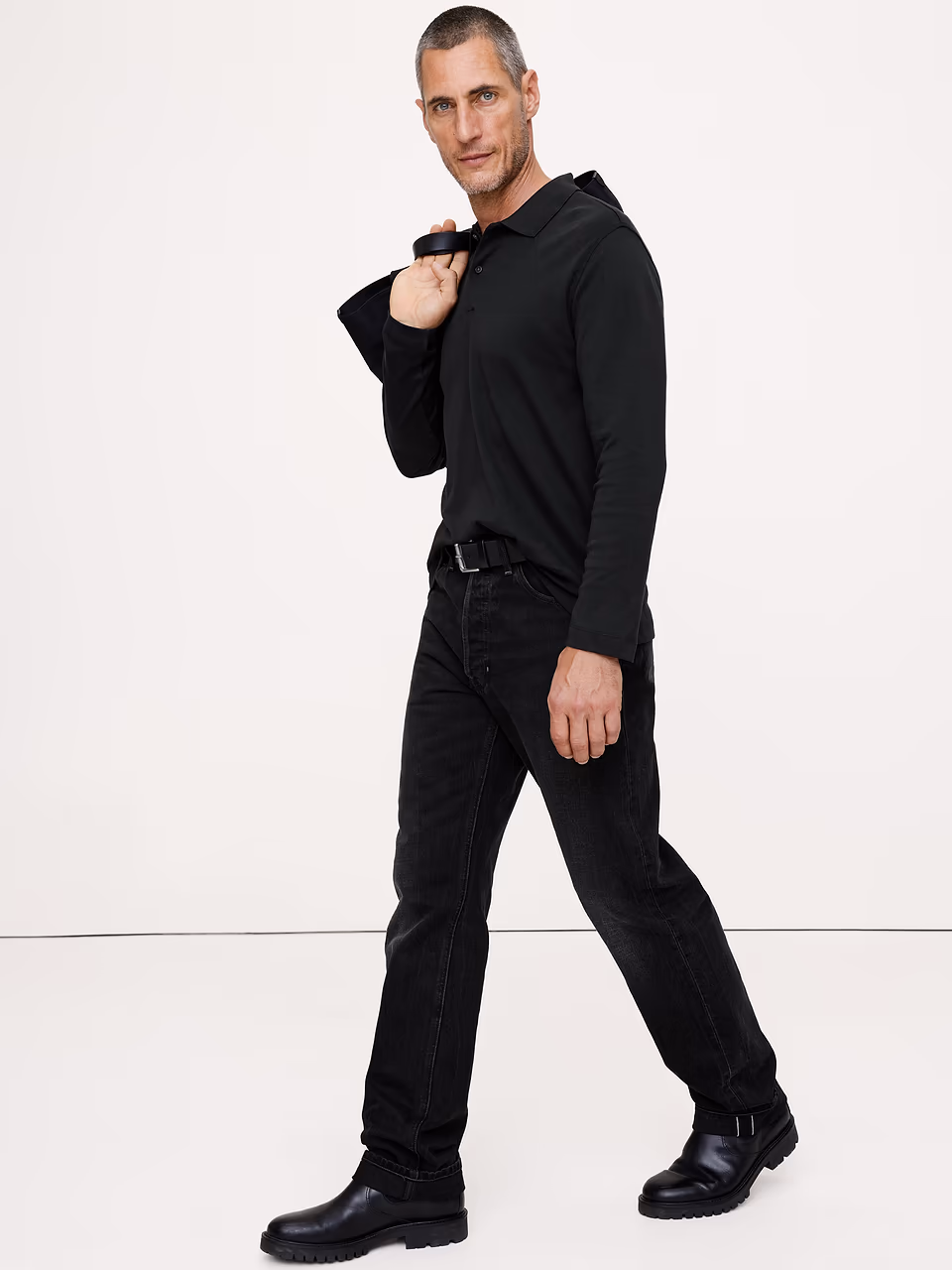 Banana Republic — Luxury-Touch Long-Sleeve Polo