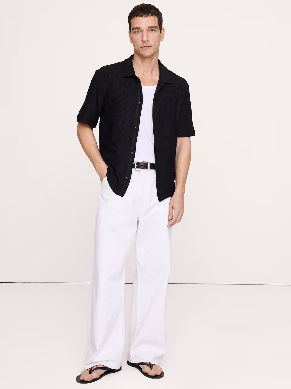 Banana Republic — Knit Twill Resort Shirt