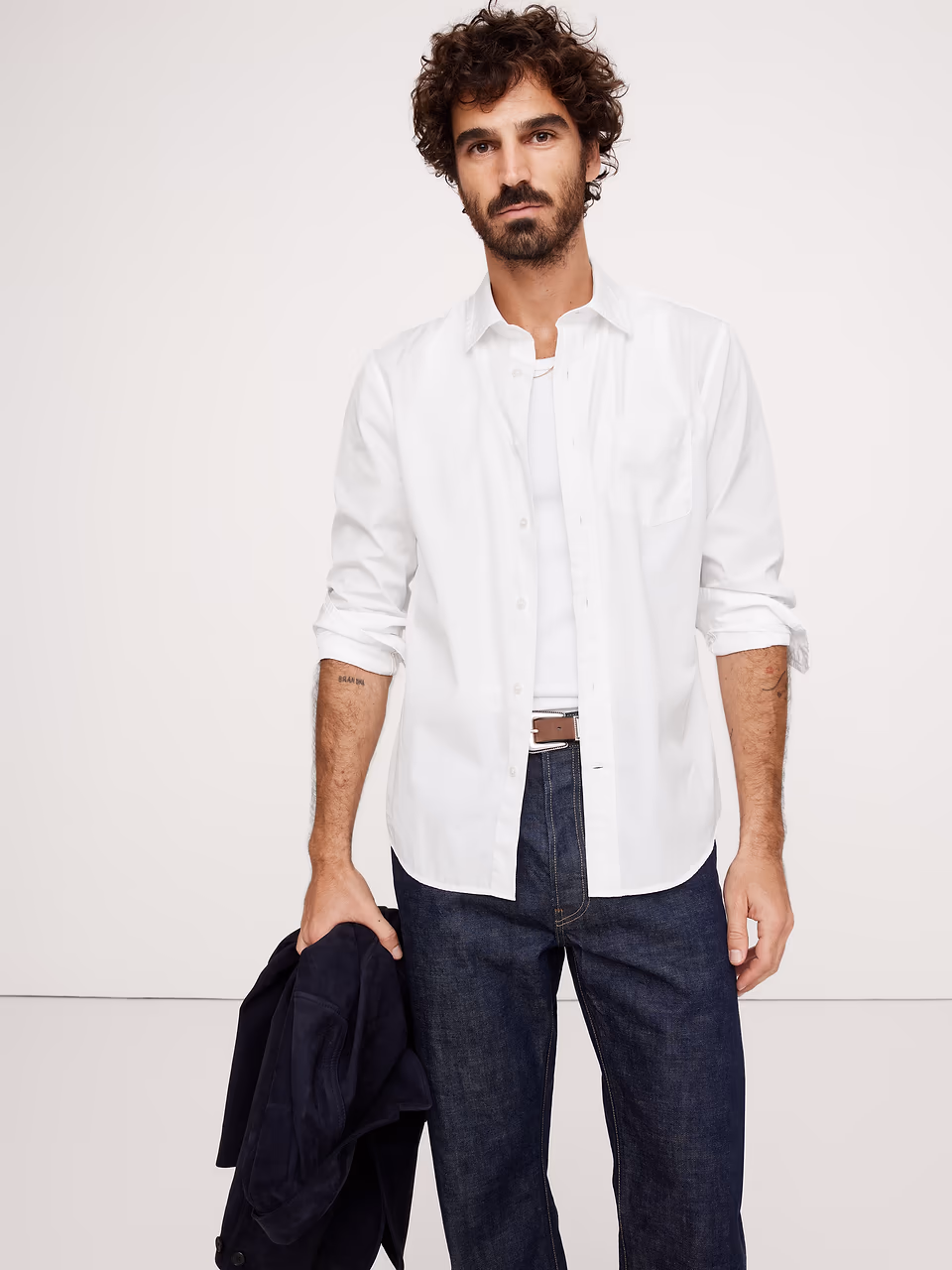 Banana Republic — Standard-Fit Washed Cotton Poplin Shirt