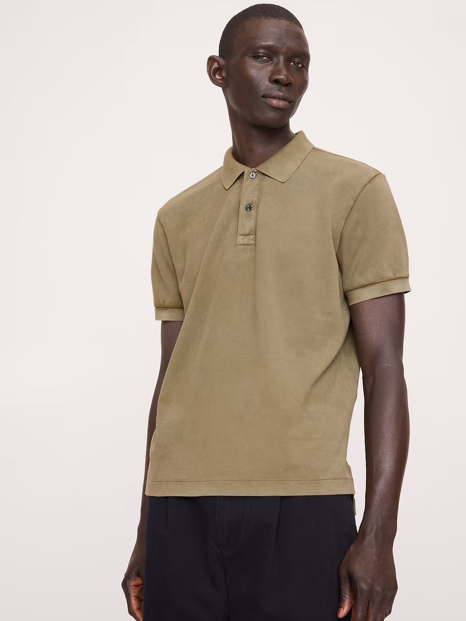 Banana Republic — Sueded Cotton Pique Polo