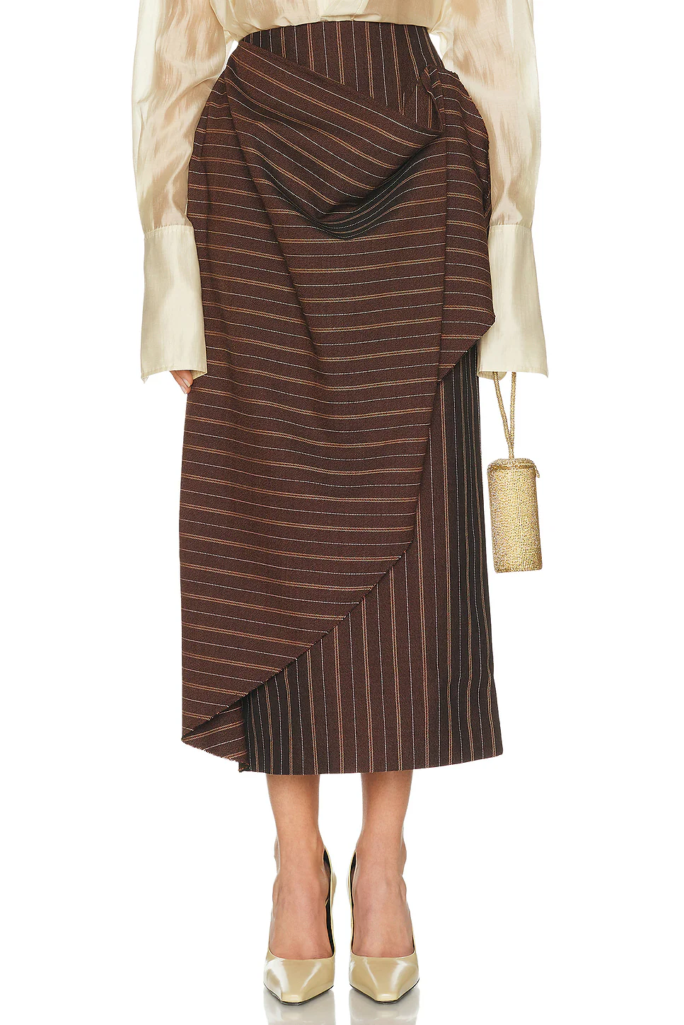 Helsa — Stripe Twill Blanket Skirt
